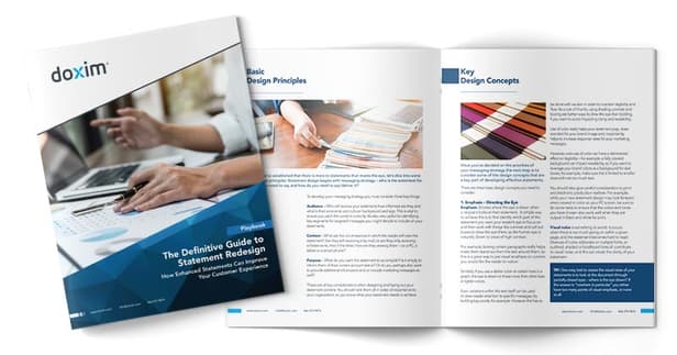 Picture of Doxim report on statement redesign