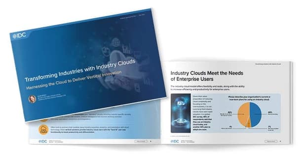 Picture of IDC report on industry cloud