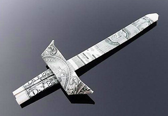 origami_money_sword