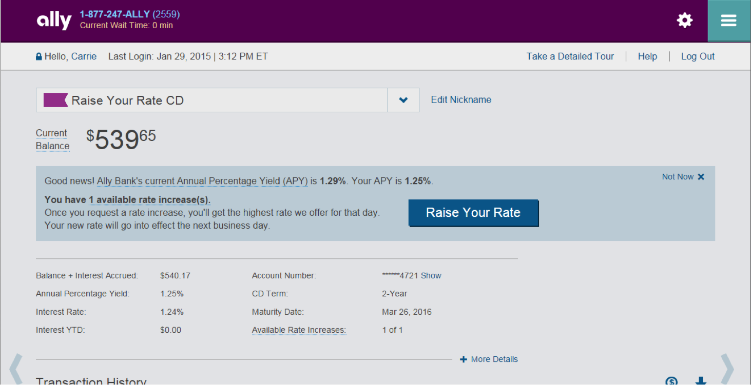 ally bank raise your rate cd rates