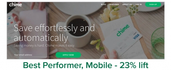 chime best website and best performer on mobile