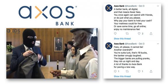 Axos bank brand examples