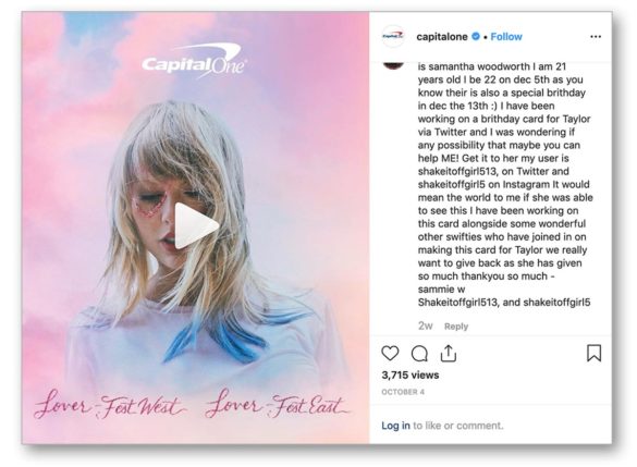 Capital One Bank Taylor Swift Instagram