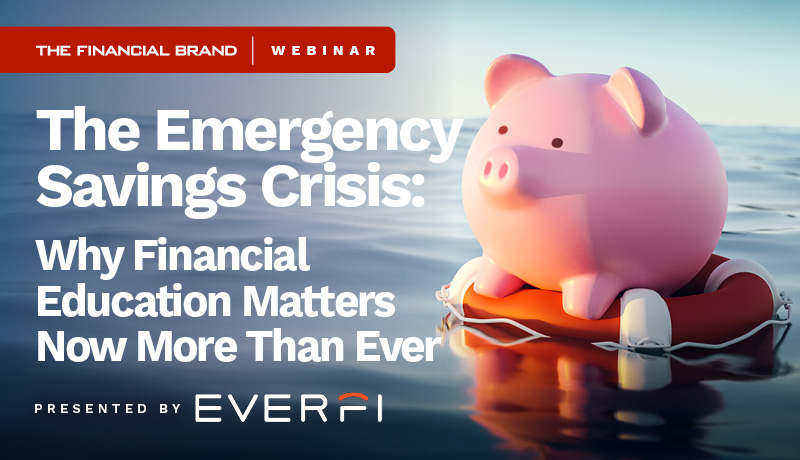 Picture of banking webinar with Everfi on the emergency savings crisis and why financial education is crucial for banks