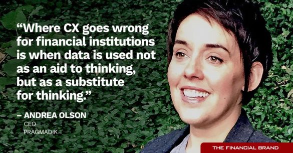 Andrea Olson data substitute for thinking quote