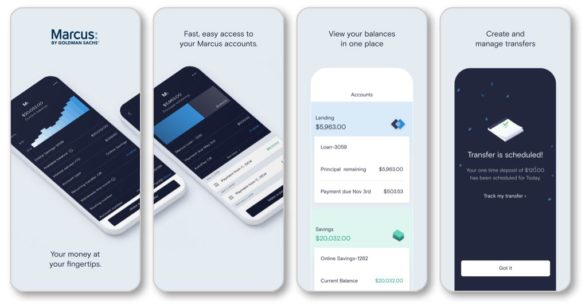 Marcus mobile banking app