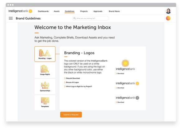 Intelligence Bank marketing inbox