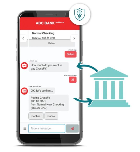 Finn AI virtual banking chatbot example