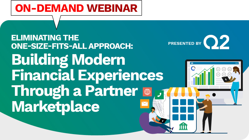 Picture of banking webinar with Q2 on eliminating the one-size-fits-all approach to build modern banking experiences