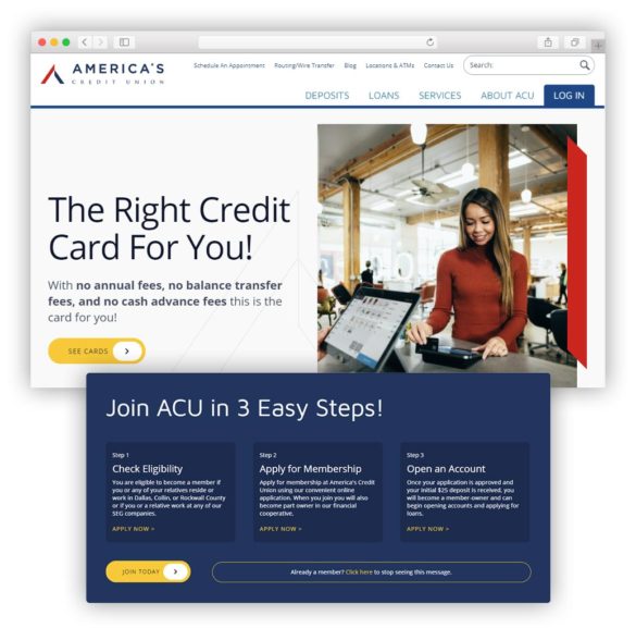 America's Credit Union credit card offer and membership
