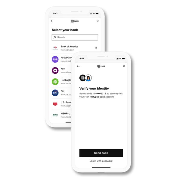 Plaid mobile app designed for users