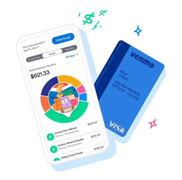 Venmo credit card view and pay