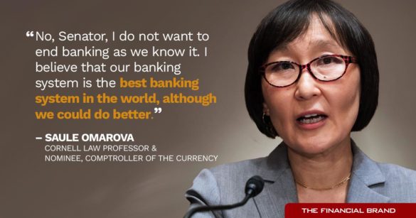 Saule Omarova I believe that our banking system is the best in the world quote