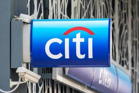 strong visual branding Citibank signage example