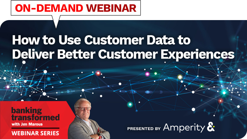 Picture of banking webinar with Amperity on how banks can use customer data to deliver better CX