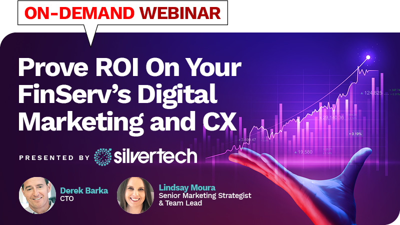 Picture of webinar with Silvertech on proving ROI on FinServ's Digital Marketing and CX