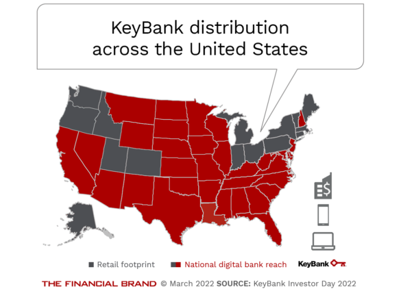KeyBank distribution across the United States