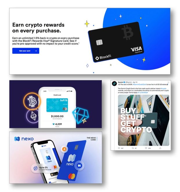 Crypto rewards card promotions