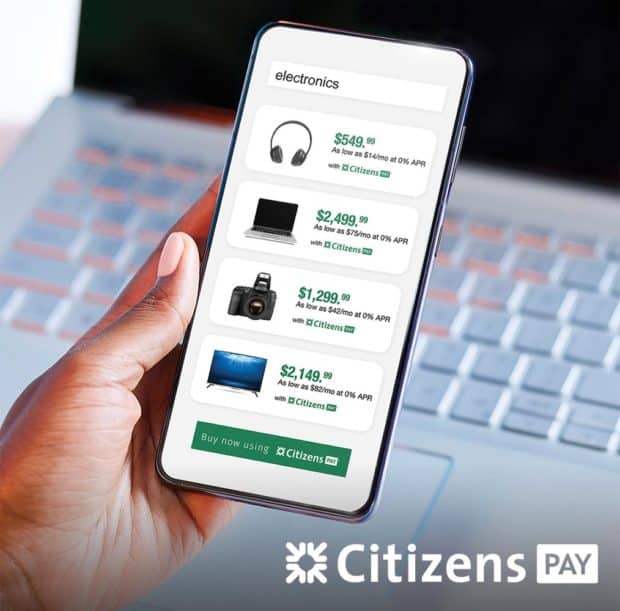 Citizen's Bank Citizen Pay program for for buy now pay later tailored to merchant partners 