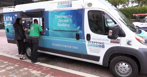Stepping Stones Community FCU bank on wheels mobile branch
