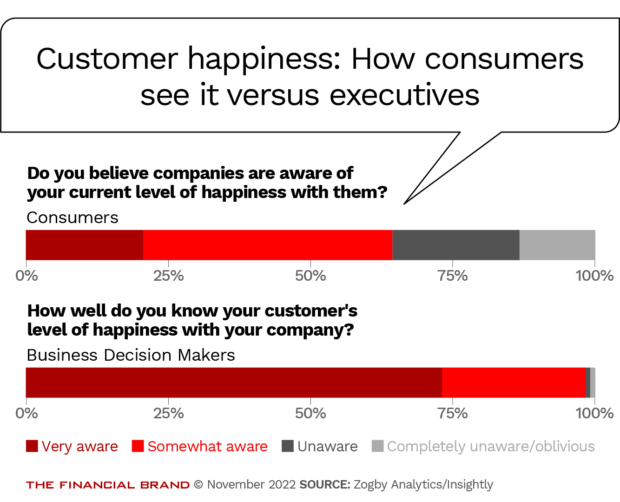 customer happiness how consumers see it versus executives