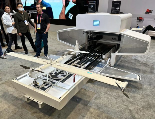 Bankers check out new technology like the drone nest at CES