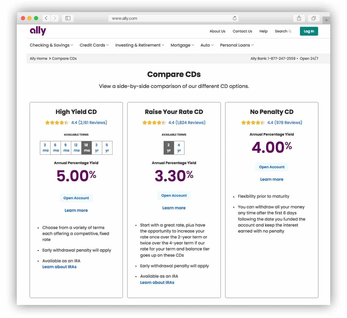 ally cd interest rates