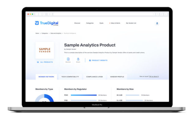 True Digital product services vendor offers to banks and credit unions