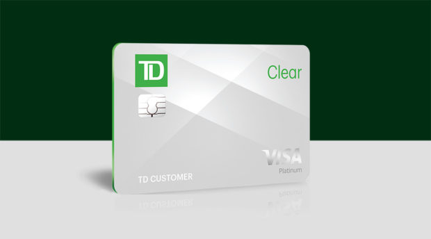 TD Bank clear credit card charges a fixed fee rather than having an interest rate