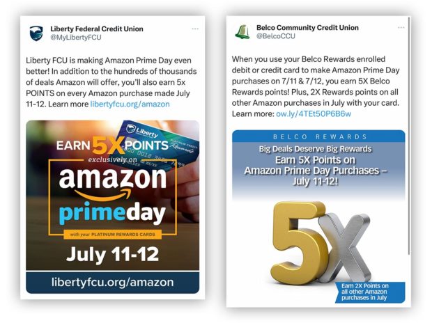 Twitter Liberty Federal Credit Union and Belco Community Credit Union rewards contest