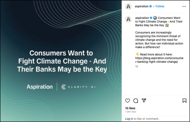 Aspiration Instagram climate change