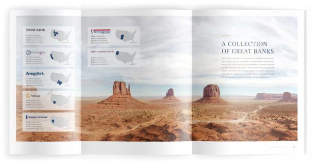 Zions Bank annual report with foldout