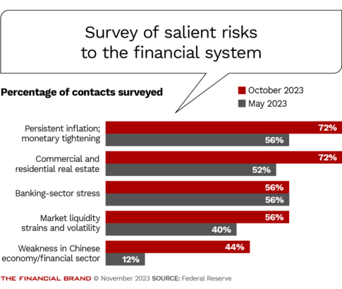chart showing the survey of salient risks to the financial system