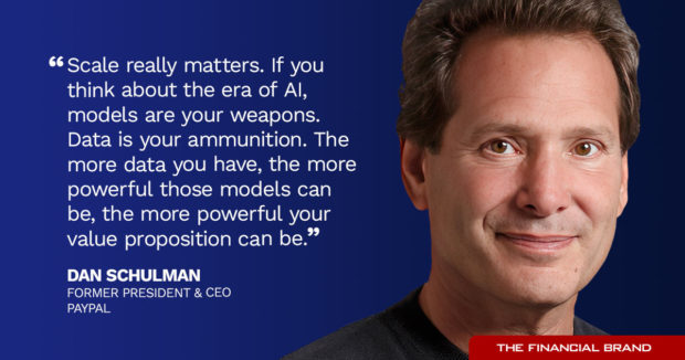 Dan Schulman AI models are your weapons, data is your ammunition quote