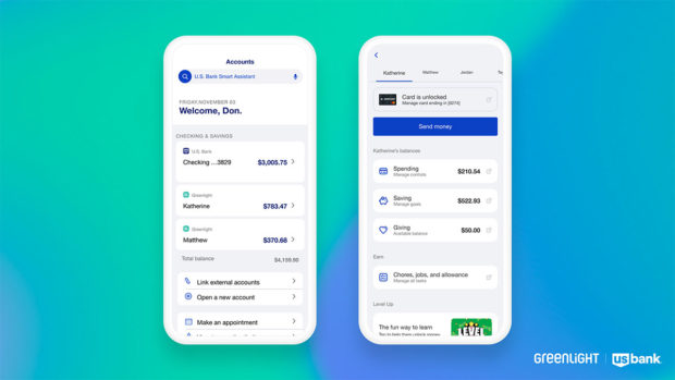 U.S. Bank app with Greenlight